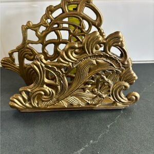 Vintage Brass Napkin Holder